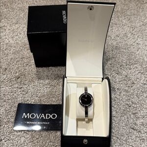 Movado Black and Silver Women’s Watch